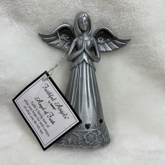 GANZ Other - Faithful Angels by GANZ Angel Of Faith Pewter 3.5 in tall Shelf Sitter Ornament